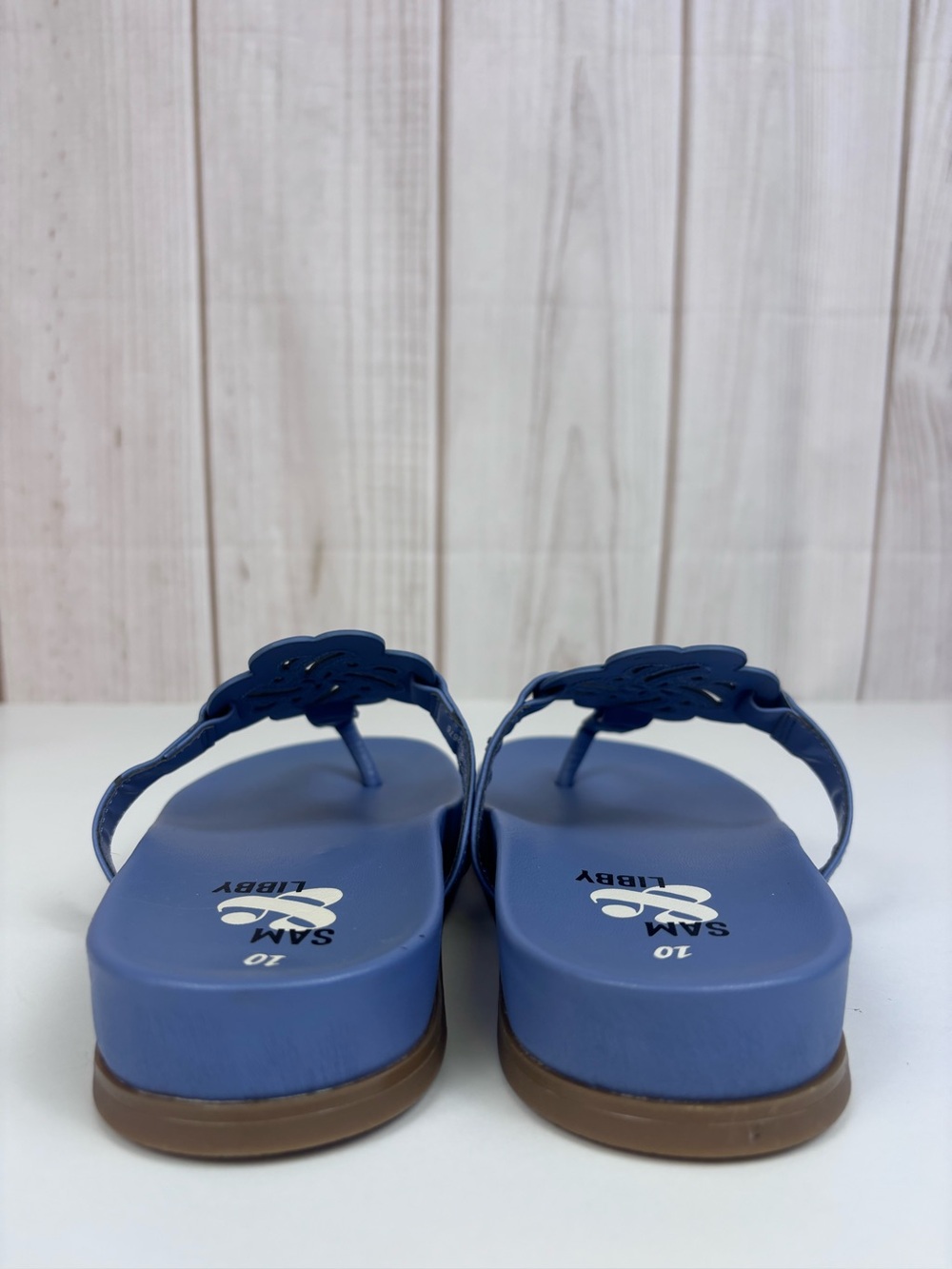 Sam & Libby Alexandra Floral Thong Flip Flop Sandals Slip-On Medallion Blue 10 - Picture 9 of 13
